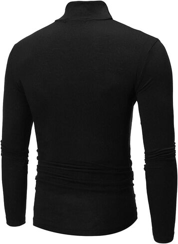 Mens Mock Turtleneck Long Sleeve Shirts, High Neck Thermal Base Layer Lightweight Athletic Undershirt for Cold Weather in Saudi Arabia
