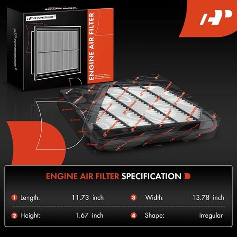 A-Premium Engine Air Filter Compatible with Chevrolet, GMC, Saturn & Buick - Enclave (2008-2017), Traverse (2009-2017), Acadia (2007-2016), Outlook (2007-2010), Acadia Limited (2017) in Saudi Arabia