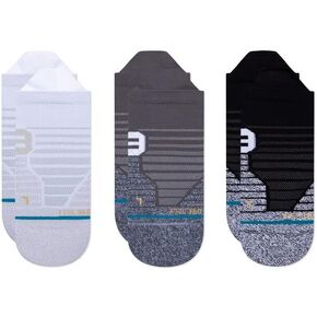 Stance Versa Tab Socks 3-Pack (MD (Men's Shoe 6-8.5, Women's Shoe 8-10.5), Black/White) in Saudi Arabia