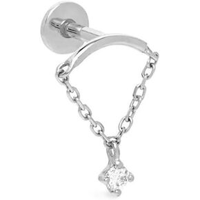 Hidden Helix Earrings Dangle Rhinestone Helix Earrings Threadless Flat Back Earrings Hypoallergenic Cartilage Earring Hidden Helix Piercing Jewelry in Kuwait