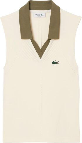 Lacoste Womens Sleeveless Stretch Knit Tennis Polo Shirt in Saudi Arabia