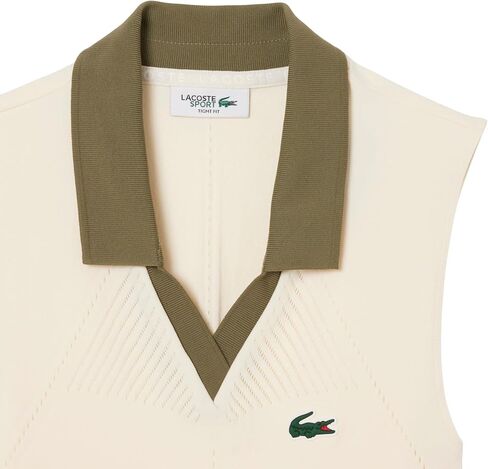 Lacoste Womens Sleeveless Stretch Knit Tennis Polo Shirt in Saudi Arabia