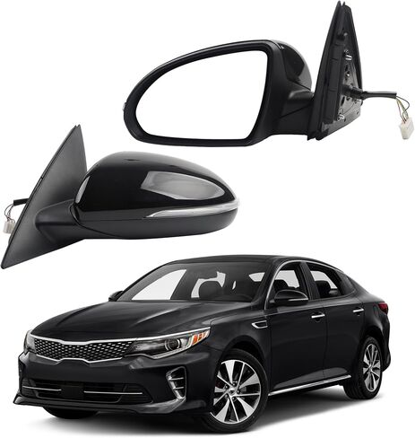 مرآة جانبية للركاب الأيمن من Dasbecan متوافقة مع مرآة الرؤية الخلفية Kia Optima 2016 2017 2018 مع ضوء إشارة/زجاج الطاقة/قابل للطي يدويًا/استبدال اللؤلؤ الأبيض # KI1320200 87610-D5000 (5pin) in Saudi Arabia