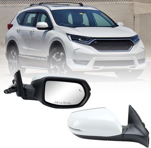 Passenger Side Mirror Compatible With 2017-2022 Honda CRV EX EX-L Touring Mirrors With Heated Blind Spot Turn Signal Power Glass Manual Folding White Replace# 76201T1WA01ZF(9Pins) in Saudi Arabia