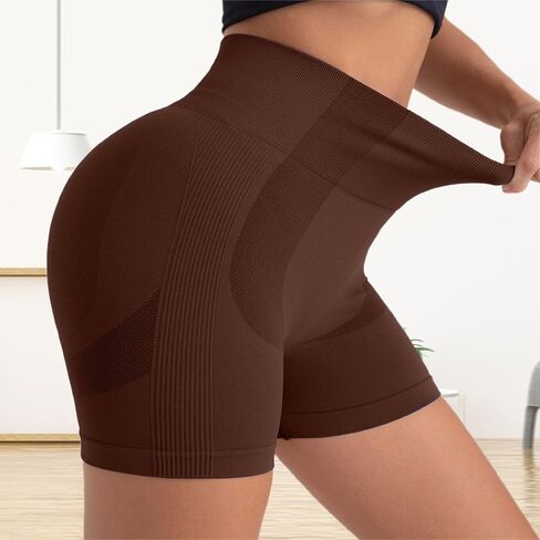 Stretch Yoga Leggings Shorts for Women Gym Athletic Lifting Leggings Ladies High Waisted Belly Control Shorts in Saudi Arabia