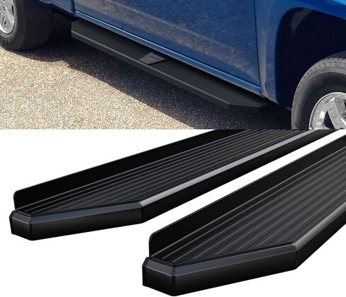 HD Ridez Flat Running Board 6" Black Compatible with Chevy Colorado GMC Canyon 2004-2012 Extended Cab & Isuzu i-Series 2006-2008 (Nerf Bar Side Steps Side Bars) in Saudi Arabia