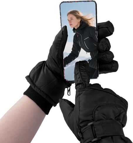 INOGIH Winter-Waterproof and Windproof Thermal Ski-Gloves for Women & Men Cold-Weather Snow-Gloves for Running, Skiing in Saudi Arabia