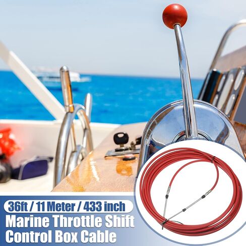 Motoforti قطعة واحدة 40 قدم 12 متر 472 بوصة نوع بحري 3300 / 33C كابل صندوق التحكم عن بعد لمحرك ياماها الخارجي محرك القارب الأحمر in Saudi Arabia