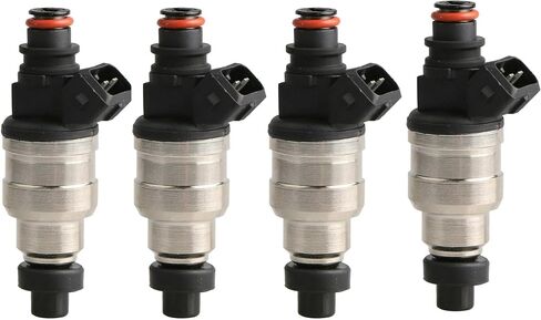 MOSTPLUS 370cc Fuel Injectors Compatible for Honda Acura Turbo Boost Direct Fit EV1 JDM VTEC B18 B20 D16 D18 F22 H22 H22A H23 B-Series D-Series w/clips in Saudi Arabia