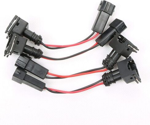 MOSTPLUS 370cc Fuel Injectors Compatible for Honda Acura Turbo Boost Direct Fit EV1 JDM VTEC B18 B20 D16 D18 F22 H22 H22A H23 B-Series D-Series w/clips in Saudi Arabia