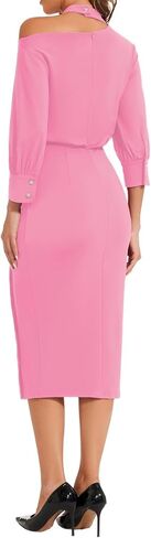 Hugenice Women's Sexy One Counter 3/4 Sleeve Sleeve Business Business Pency Grase in Kuwait