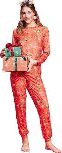 Ekouaer Womens Pajama Sets 2 Piece Cute Pjs Sets Long Sleeve Top and Jogger Pants Set Soft Sleepwear Lounge Set XS-XXL in Saudi Arabia