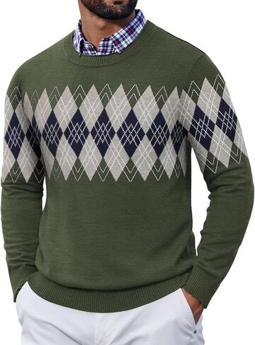 COOFANDY Mens Crewneck Sweater Pullover Knit Sweater Lightweight Sweaters with Ribbing Edge in Saudi Arabia