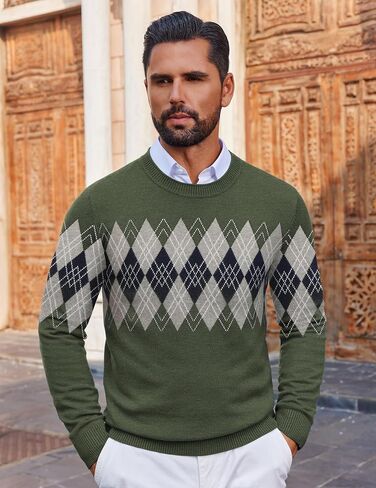 COOFANDY Mens Crewneck Sweater Pullover Knit Sweater Lightweight Sweaters with Ribbing Edge in Saudi Arabia