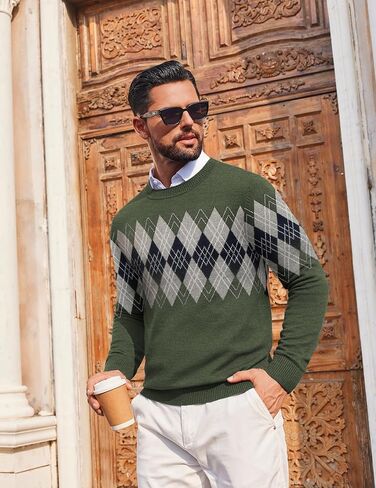 COOFANDY Mens Crewneck Sweater Pullover Knit Sweater Lightweight Sweaters with Ribbing Edge in Saudi Arabia