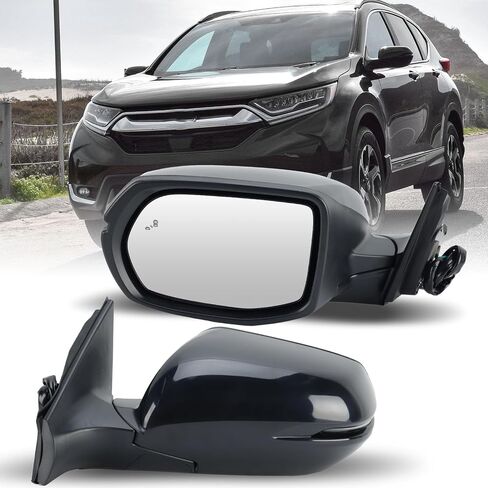Passenger Side Mirror Compatible With 2017-2022 Honda CRV EX EX-L Touring Mirrors With Heated Blind Spot Turn Signal Power Glass Manual Folding White Replace# 76201T1WA01ZF(9Pins) in Saudi Arabia
