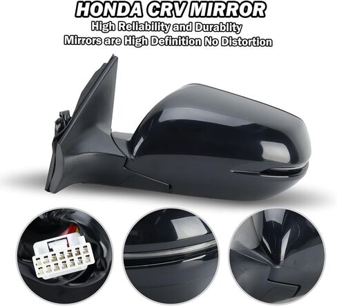 Passenger Side Mirror Compatible With 2017-2022 Honda CRV EX EX-L Touring Mirrors With Heated Blind Spot Turn Signal Power Glass Manual Folding White Replace# 76201T1WA01ZF(9Pins) in Saudi Arabia