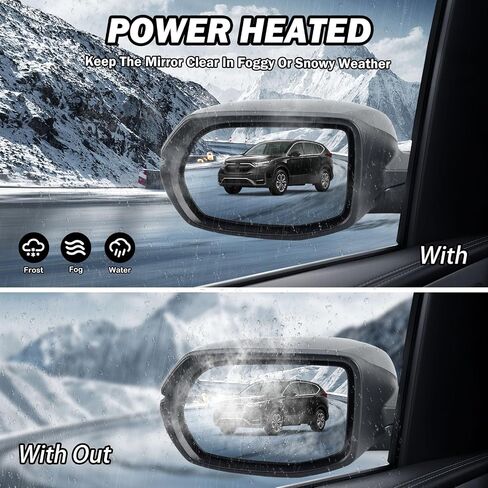 Passenger Side Mirror Compatible With 2017-2022 Honda CRV EX EX-L Touring Mirrors With Heated Blind Spot Turn Signal Power Glass Manual Folding White Replace# 76201T1WA01ZF(9Pins) in Saudi Arabia