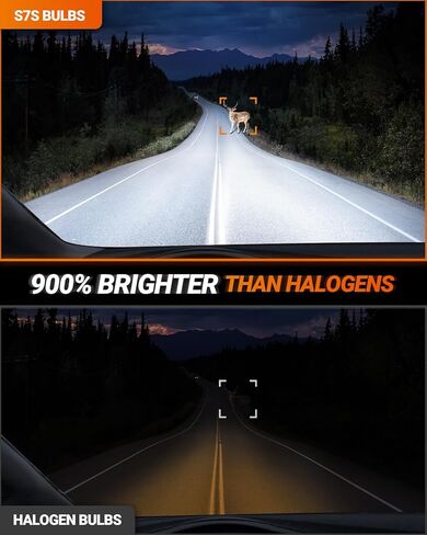 SEALIGHT 9004 Headlight Bulb, 60000LM 900% Super Brighter, With 25000RPM Powerful Cooling Fan, 6500K Hi/Low Beam, 10 Years Lifespan Pack of 2 in Saudi Arabia
