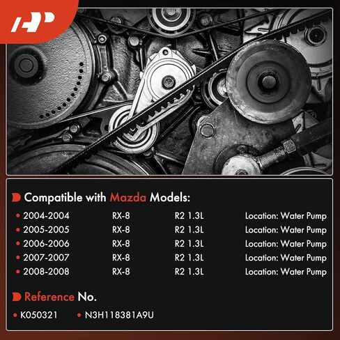 A-Premium Engine Serpentine Drive Belt Compatible with Mazda RX-8 RX8 2004 2005 2006 2007 2008 R2 1.3L in Saudi Arabia