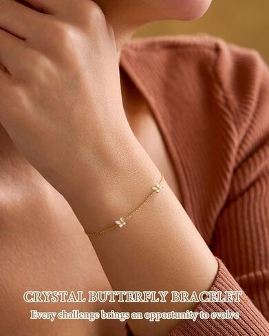 Gold Bracelet for Women 18K Gold Plated Stainless Steel Dainty Heart Chain Bracelets Meaningful Gifts for Her Sister Best Friend or Yourself in Kuwait