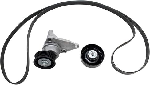 TRQ Engine Drive Belt Component Kit for 03-08 Cadillac Chevy GMC Truck SUV with 105 Amp Alternator in Saudi Arabia
