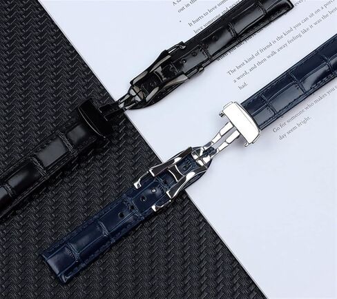 Calfskin Genuine Bamboo Grain Leather Watch Band For Omega Strap 300 DeVille Watchband Bracelet Logo in Saudi Arabia