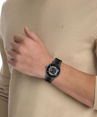 Calvin Klein Men's CK Iconic - 40mm 3H Automatic Watch - Stainless Steel Bracelet - Water Resistance 30 Meters - Self-Winding Mechanical Movement - Luxury Timepiece - Gift for Him in Saudi Arabia