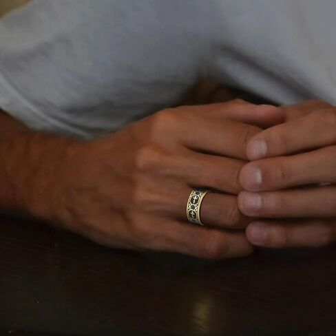 Russian Orthodox Cross Ring for Men Jesus Christ Amulet Stainless Steel Religious Christian Jewelry in Saudi Arabia