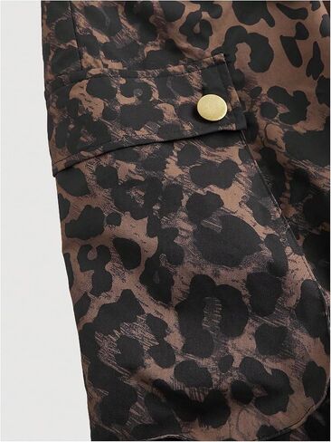 Verdusa Women's Plus Size Leopard Print Cargo Pants Drawstring High Waisted Wide Leg Baggy Trousers in Saudi Arabia