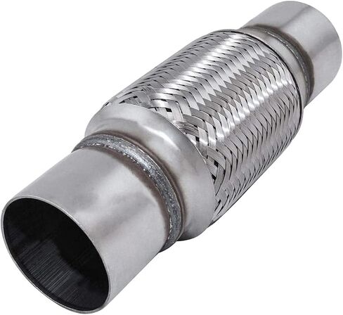 1 PC SHLPDFM Flexible Exhaust Pipe 2.5" x 6" Heavy Duty Stainless Steel Double Braided Weld On 10"OL Pipe in Saudi Arabia