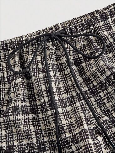 Verdusa Women's Plus Size Leopard Print Cargo Pants Drawstring High Waisted Wide Leg Baggy Trousers in Saudi Arabia