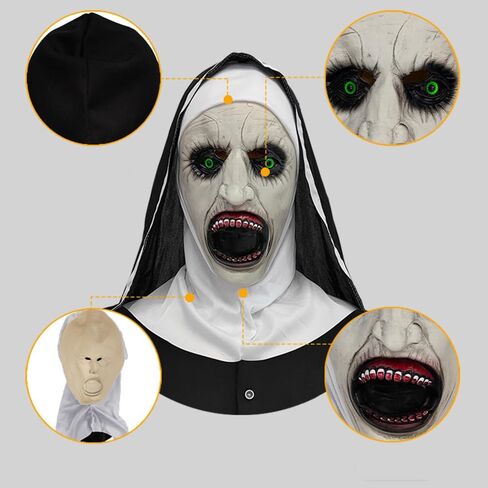 Woman Scary Nun Cosplay Costume Terror Monastery Cosplay Black Wear For Nun And Cross Halloween Party in Saudi Arabia