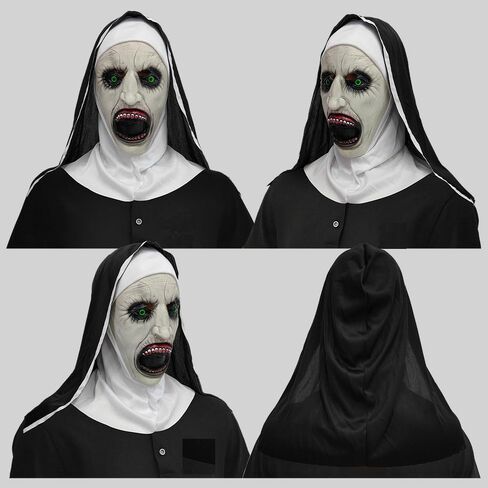 Woman Scary Nun Cosplay Costume Terror Monastery Cosplay Black Wear For Nun And Cross Halloween Party in Saudi Arabia