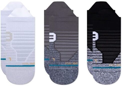 Stance Versa Tab Socks 3-Pack (MD (Men's Shoe 6-8.5, Women's Shoe 8-10.5), Black/White) in Saudi Arabia