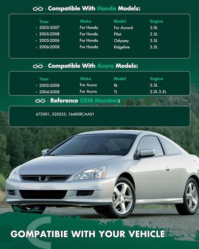 جسم خانق SCITOO 672001 S20235 16400RCAA01 صمام خانق للسيارات مناسب لـ 2005-2008 لـ Acura لـ RL | 2004-2008 لأكورا لـ TL | 2003-2007 هوندا للاكورد | 2005-2006 لهوندا أوديسي in Saudi Arabia