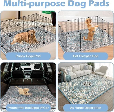 kathson Large Reusable Puppy Pads, 55×78.7 Inch Washable Pads for Dogs, Non Slip Pet Traning Pads for Puppy Whelping, Crate, Kennel, Playpen，Pattern D in Saudi Arabia
