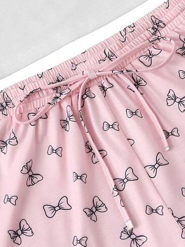Women's 2 Piece Pajama Set Short Sleeve Tee and Shorts Loungewear in Saudi Arabia