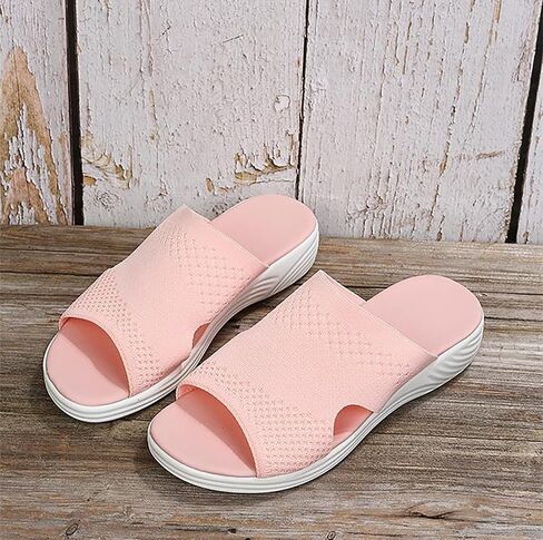 OMIREL Womens Open Toe Washable Slingback Orthopedic Platform Sandals Mesh Upper Breathable Wedges Sandals Women Flip Flops Summer Walking Wedge Shoes,Gray,US10/EU41 in Saudi Arabia