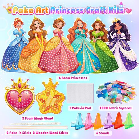 Toys for 4 5 6 7 8+ Year Old Girls, Poke-in Art Flower Bouquet with 8 Flowers & 2 Butterflies Arts and Crafts for Girls Ages 4-12 DIY Creative Activity Birthday Xmas Gifts for 4-12 Year Old Girls in Saudi Arabia