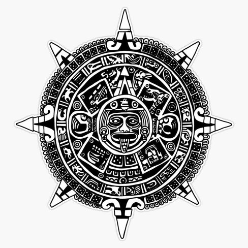 Mesoamerica - Aztec Calendar Sticker Bumper Sticker Vinyl Decal 5" in Saudi Arabia