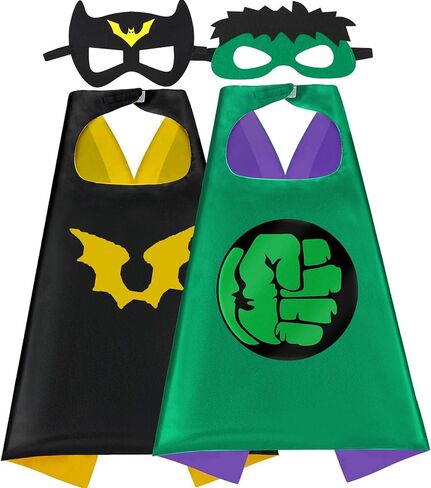 عباءة الأبطال الخارقين للأطفال مع قناع أزياء الهالوين ولباس الحفلات قطعتين in Kuwait
