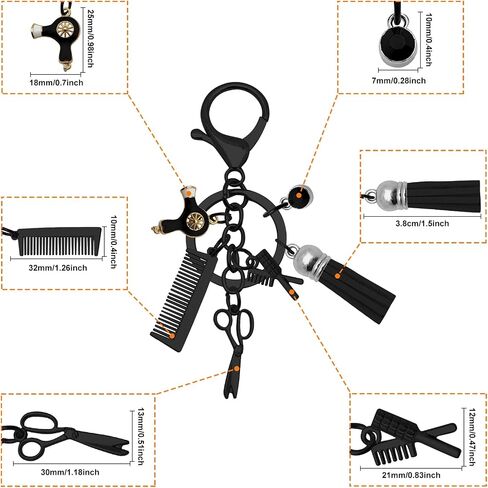 Hairdresser Gifts Keychain Hairdresser Comb Scissors Hair Dryer Pendant Keyring Hair Stylist Keychain Hairdresser Gift Hair Barber Gift Cosmetology Graduation Gift Hairstylist Birthday Key Rings in Saudi Arabia