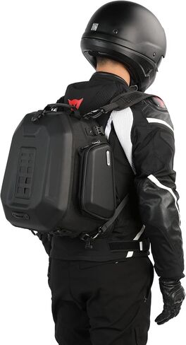 Motorcycle Tail Bag 23-35L Rhinowalk Expandable Motorcycle Luggage Waterproof Motorbike Backpack Helmet Bag with Waterproof Rain Cover for Travel Carbon Fiber Black in Saudi Arabia