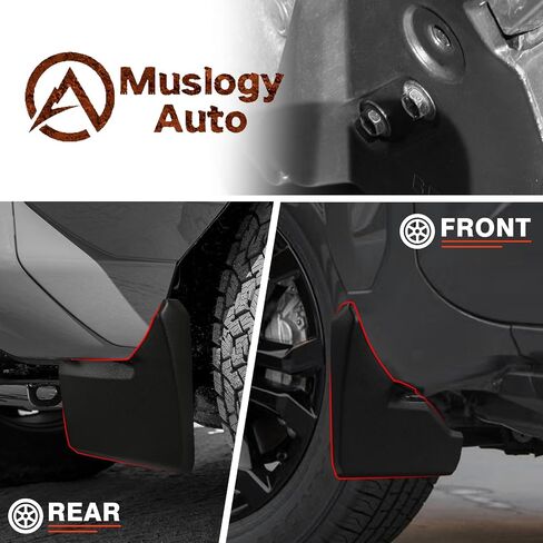 Muslogy Mud Flaps Splash Guards Compatible with Toyota Camry 2025 (LE, XLE) Accessories Wheel & Tire Mudguards Front & Rear Set Fender Mudflaps No Drilling Required (Won't Fit SE/XSE) in Saudi Arabia