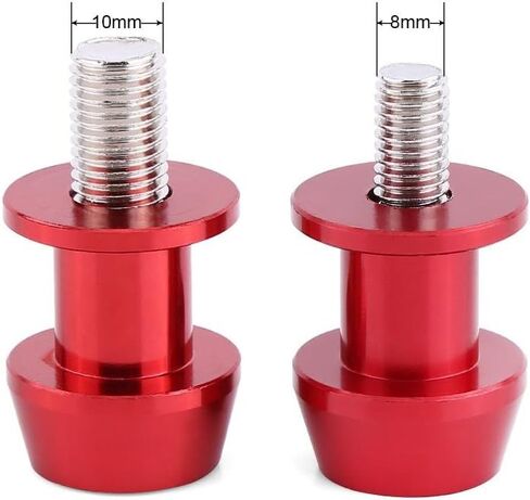 Motorcycle Swing Arm Spools 8/10mm CNC Aluminium Alloy Swing Arm Sliders Spools Stand Swingarm Bobbins Fit for Kawasaki for Honda for Suzuki(8MM-Black) in Saudi Arabia