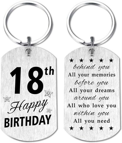 Resdink 18th Birthday Gifts for Girls Boys - 2007 Keychain for 18 Years Old Birthday for Women Men, Happy 18th Bday Present in Saudi Arabia