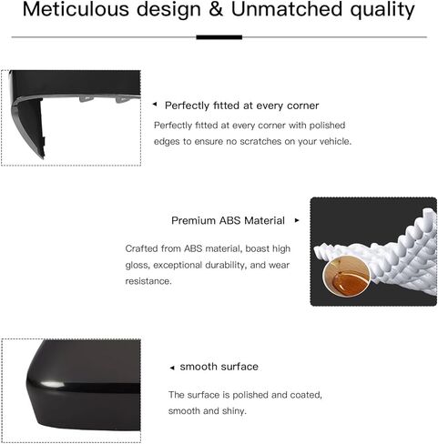 Direct Replacement Mirror Cover Cap Compatible with 2021-2025 Chevy Tahoe & Suburban LS/LT/Premier, GMC Yukon & Yukon XL SLE/SLT, Cadillac Escalade & Escalade ESV Luxury Glossy Black in Saudi Arabia