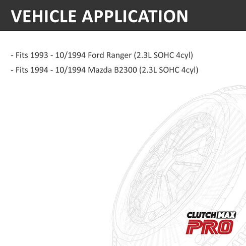 ClutchMaxPRO Heavy Duty OEM Clutch Kit with Flywheel with Slave Cylinder Compatible with 1993-10/1994 Ranger 1994-10/1994 Mazda B2300 2.3L (CP07093HDWS-FW167940-CK) in Saudi Arabia