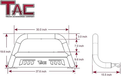 TAC Bull Bar Compatible with 2022-2025 Nissan Frontier Pickup Truck 3" Black Front Bumper Grille Guard Brush Guard Off Road Accessories in Saudi Arabia